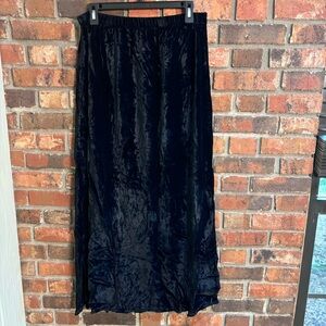 CP Shades womens velvet slits whimsigoth dark romantic maxi skirt black large